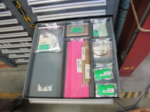 STANLEY VIDMAR HEAVY DUTY 12-DRAWER PARTS CABINET W/ CONTENTS (W-50) LOADING & HANDLING FEE $25-
